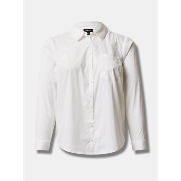 NWT Torrid Madison Poplin Button-Up Long Sleeve Shirt - Picture 2 of 4